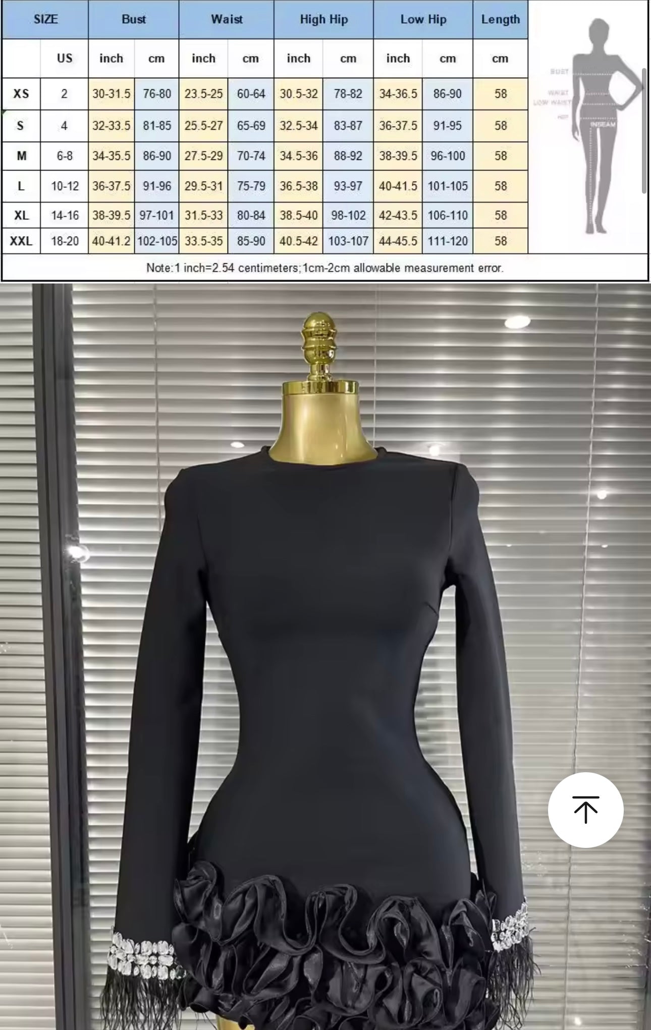 REEINA Elegant round Neck Handmade Rhinestone Feather Dress