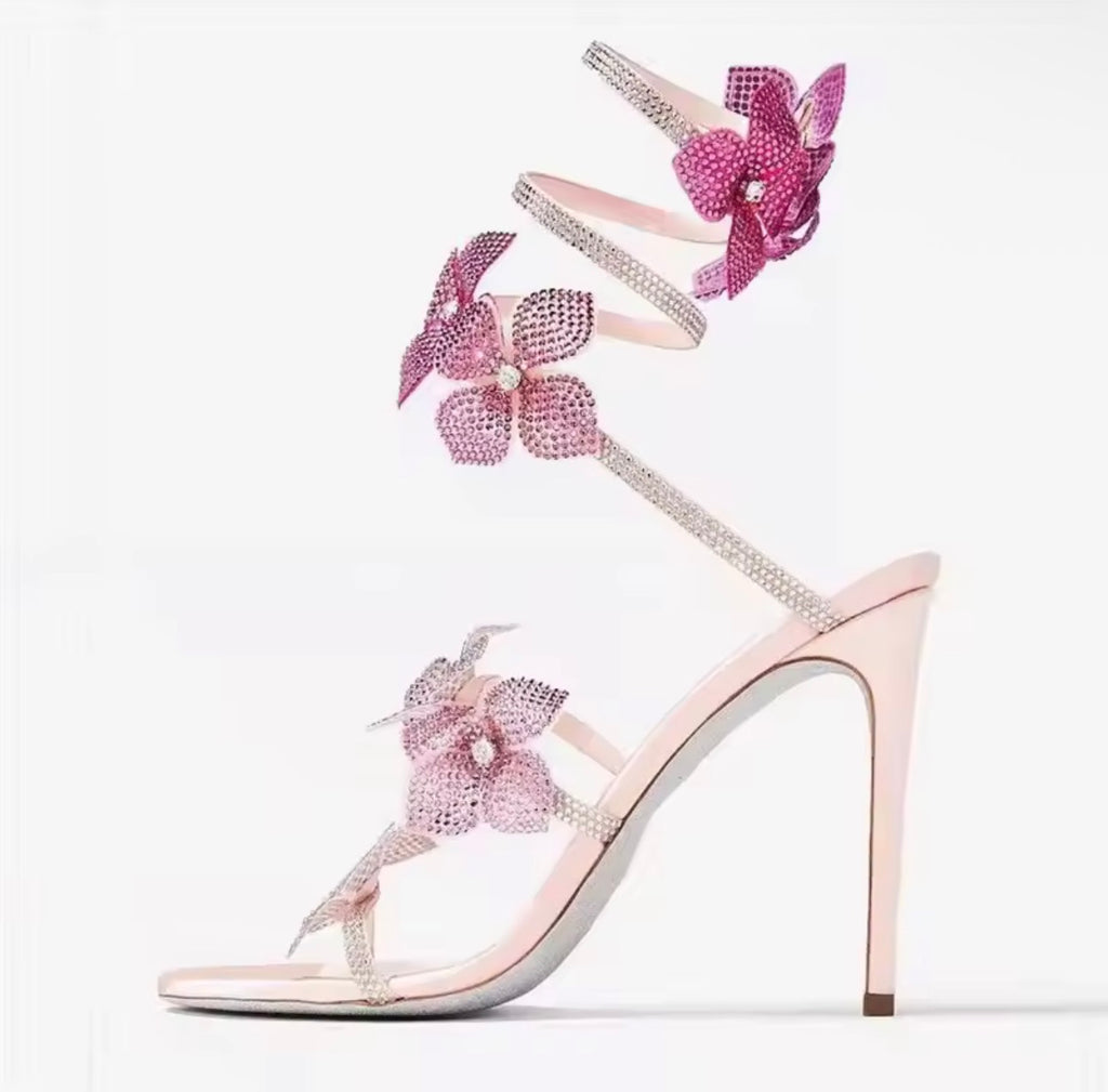 EILYKEN Crystal Flower High Heels