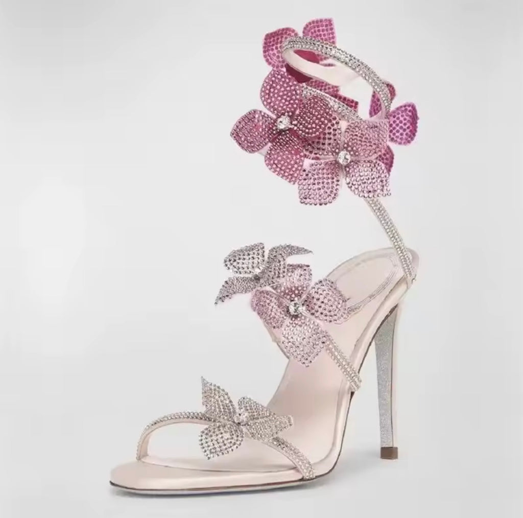 EILYKEN Crystal Flower High Heels