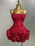 VALERIA Red Mini Bodycon Dress