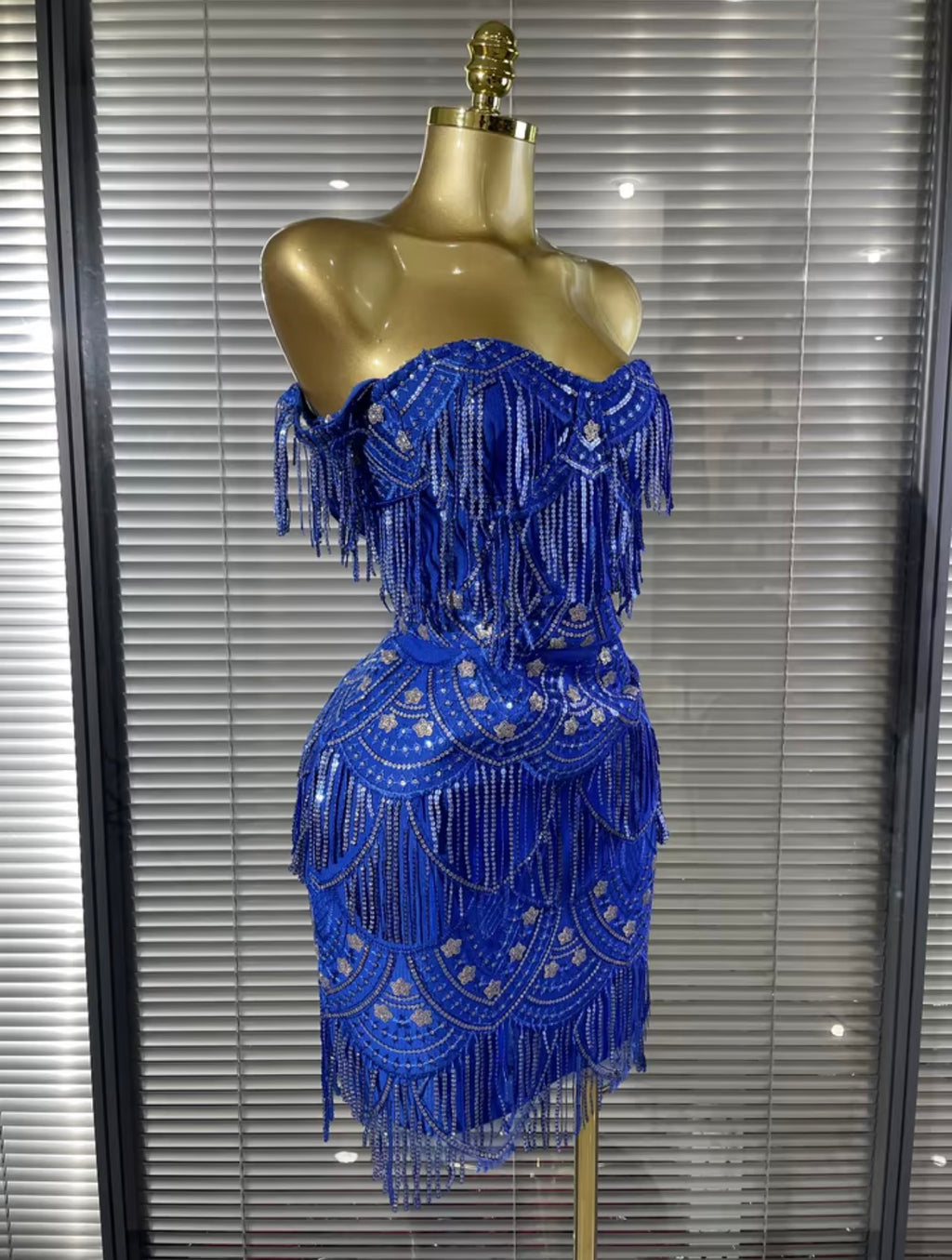 Vienna Royal Blue Mini Dress