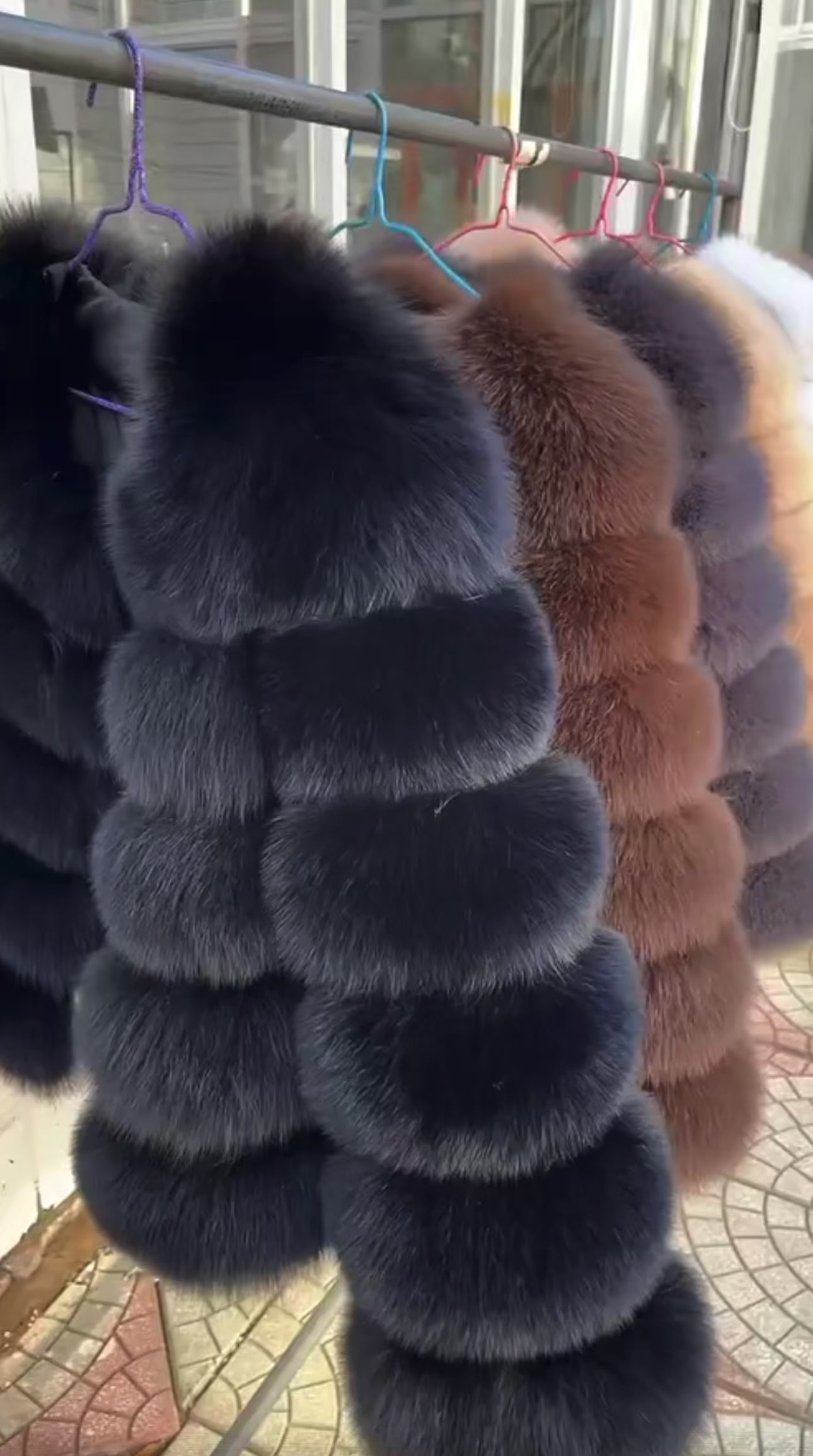 QUEENTINA Real Fox Fur Coat Winter